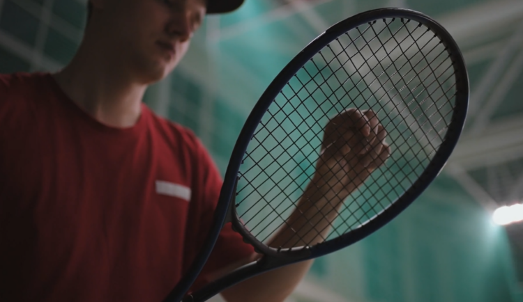 padrão de corda de raquete de tênis