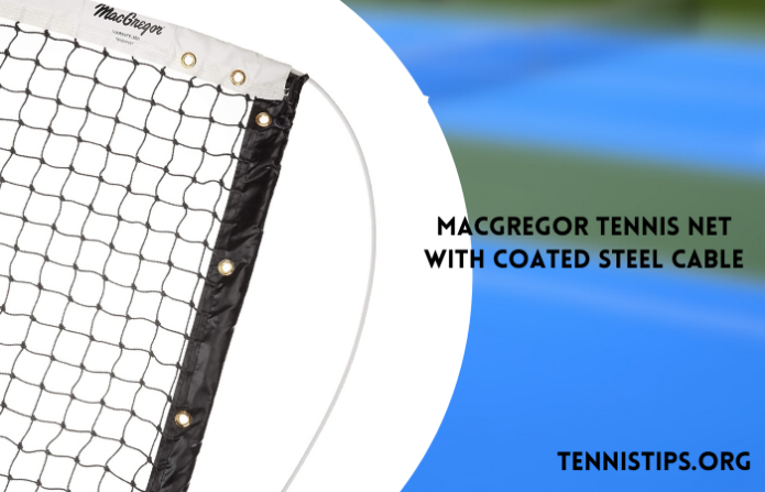 Rete da tennis Macgregor con cavo in acciaio rivestito