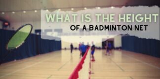 Wat is de hoogte van een badmintonnet