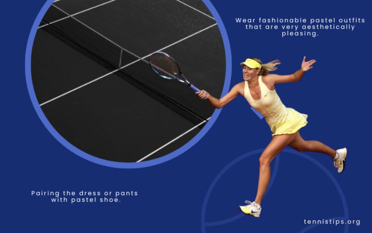 pastellfärgad outfit för tennis