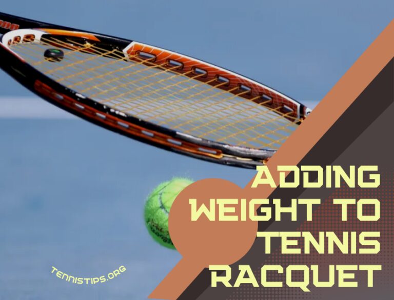 Hinzufügen von Gewicht zum Tennisschläger