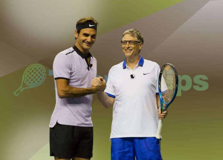 Bill Gates en Roger Federer