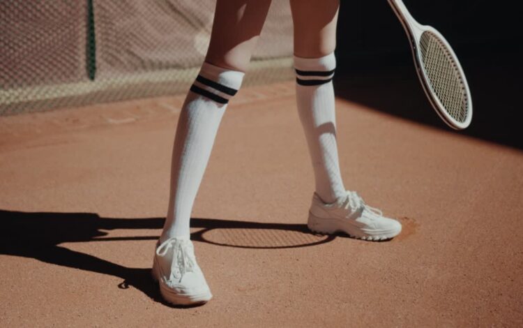 chaussures de tennis en terre battue