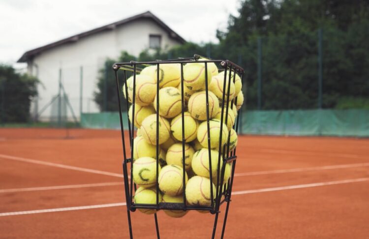 Tolva de pelota de tenis