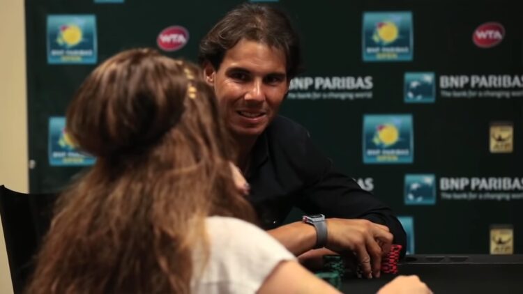 Rafa Nadal jugando al póquer