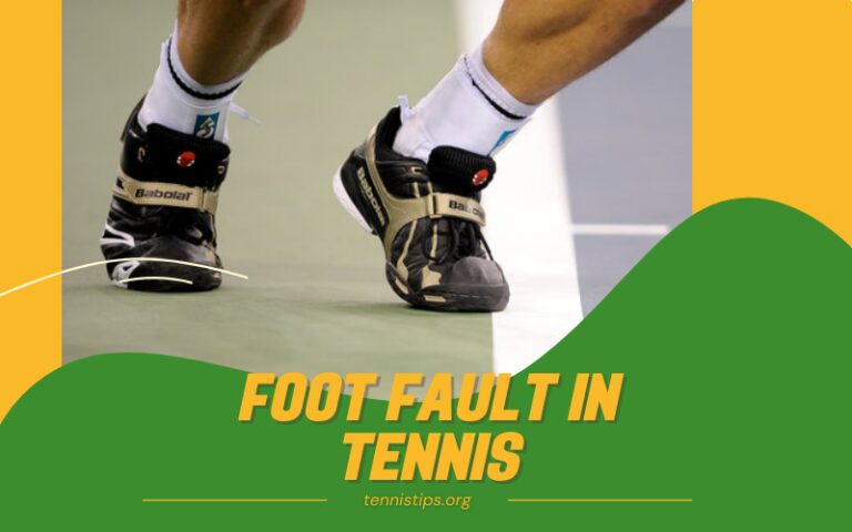 Fallo del piede del tennista