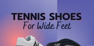 Chaussures de tennis à coupe large