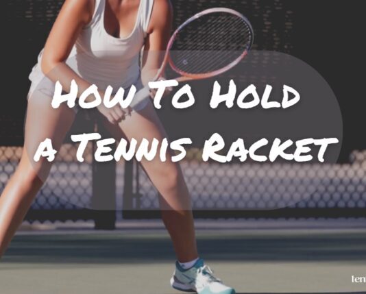 hold tennis racket