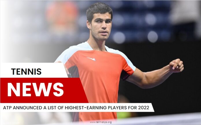 ATP anunció una lista de los jugadores con mayores ganancias para 2023