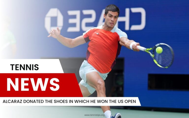 Alcaraz ha donato le scarpe con cui ha vinto gli US Open