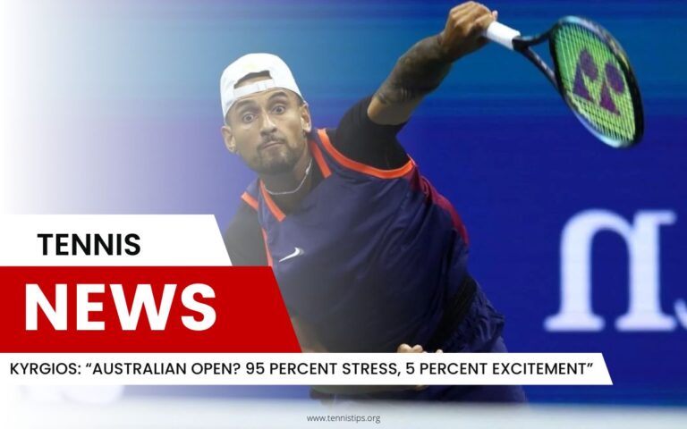 Kyrgios Australian Open 95 % de stress 5 % d'excitation