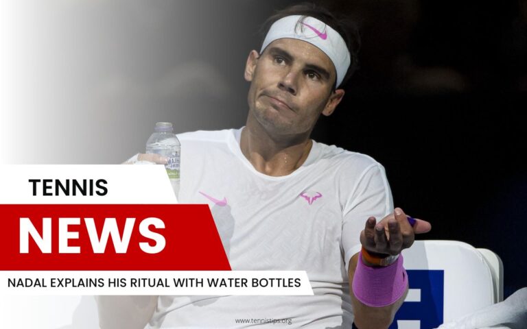 Nadal explica su ritual con las botellas