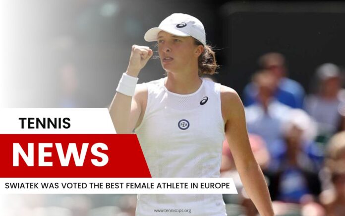 Swiatek a été élue meilleure athlète féminine d'Europe Swiatek a été élue meilleure athlète féminine d'Europe