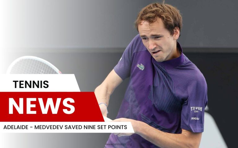 Adelaide - Medvedev salvó nueve puntos de set