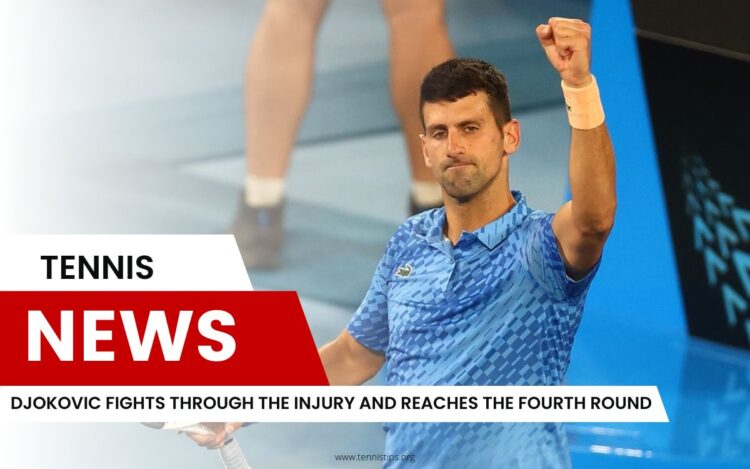 Djokovic kämpar sig igenom skadan och når den fjärde omgången