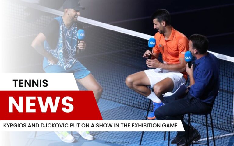 Kyrgios och Djokovic ställde upp i utställningsspelet