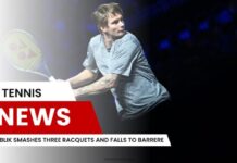 Bublik Smashes Three Racquets and Falls to Barrere