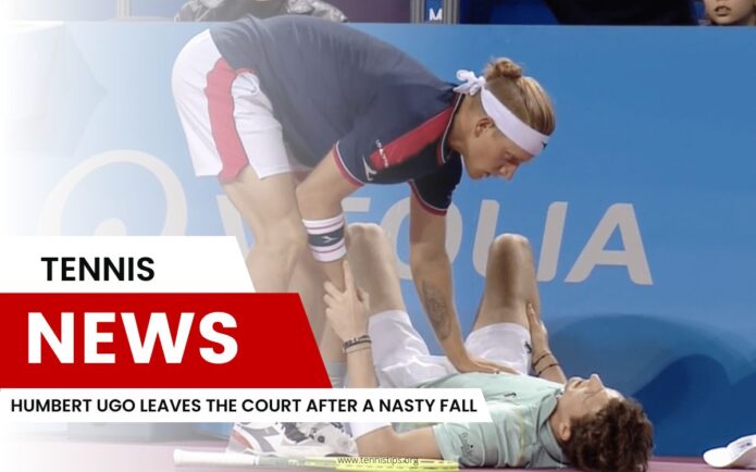 Humbert Ugo Leaves the Court After a Nasty Fall