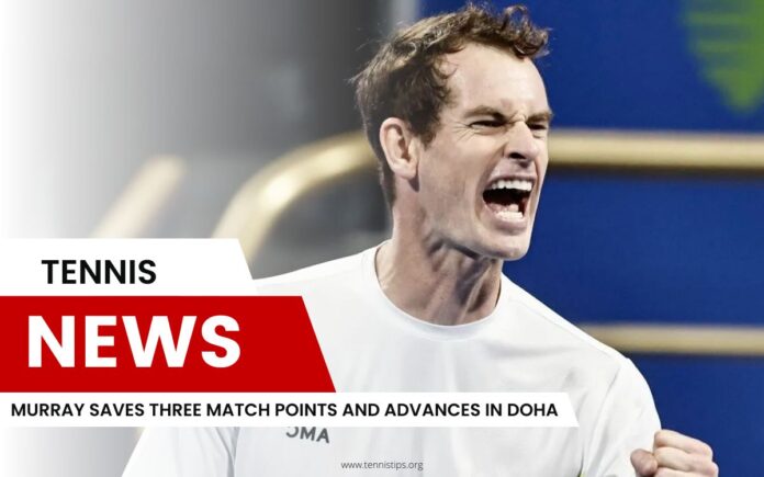 Murray sauve trois balles de match et progresse à Doha