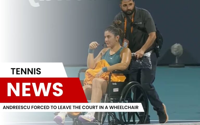 Andreescu muss das Gericht im Rollstuhl verlassen