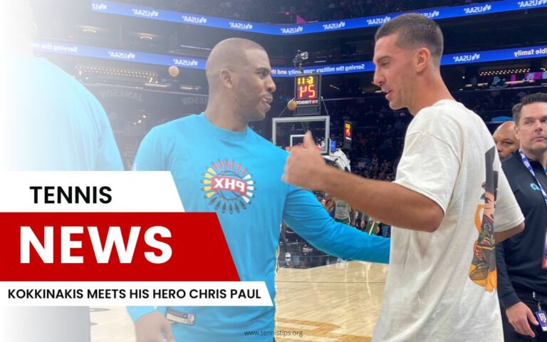 Kokkinakis conoce a su héroe Chris Paul