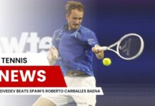 Medwedew schlägt den Spanier Roberto Carballes Baena
