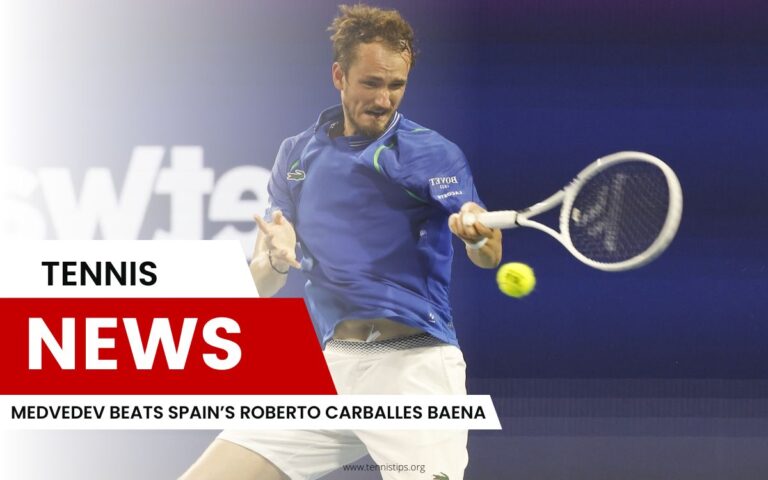 Medvedev bate o espanhol Roberto Carballes Baena