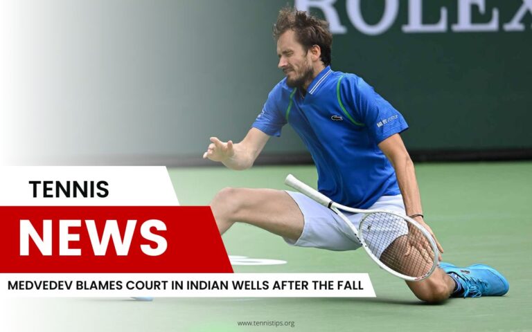 Tribunal de culpa de Medvedev em Indian Wells após a queda