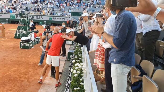 Personnel avec votre joueur de tennis préféré