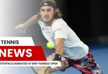 Tstitsipas Eliminated at BNP Paribas Open