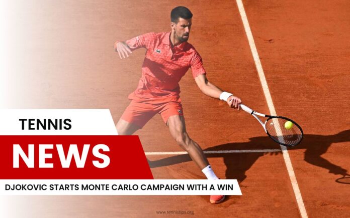 Djokovic inizia la campagna di Montecarlo con una vittoria Djokovic inizia la campagna di Montecarlo con una vittoria