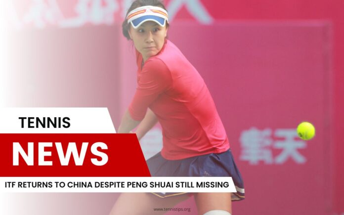 ITF torna in Cina nonostante Peng Shuai sia ancora disperso