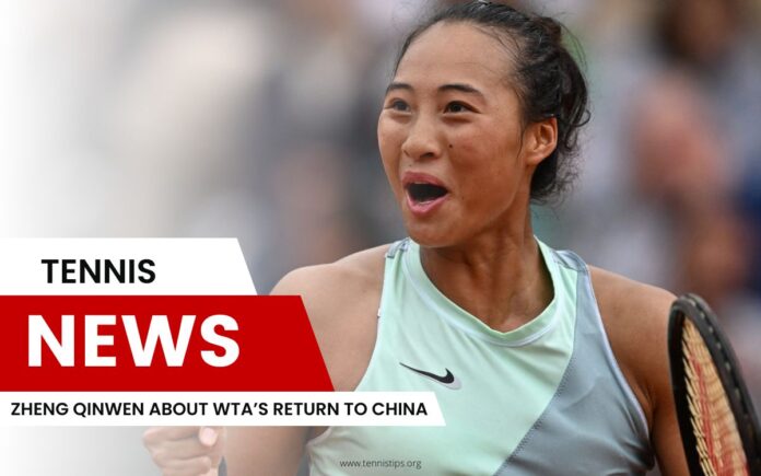 Zheng Qinwen über die Rückkehr der WTA nach China