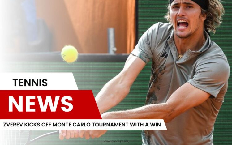 Zverev Kicks off Monte Carlo Tournament With a Win