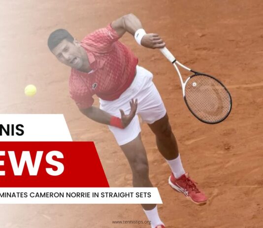 Djokovic Eliminates Cameron Norrie in Straight Sets
