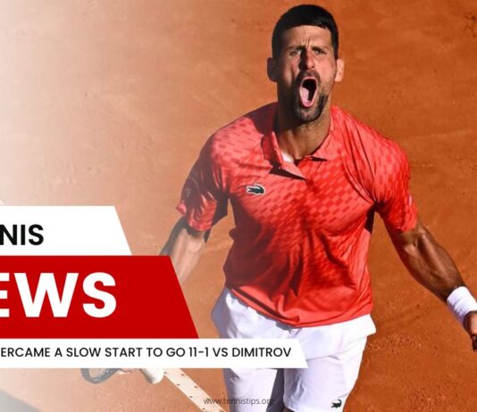 Djokovic Overcame a Slow Start to Go 11-1 vs Dimitrov