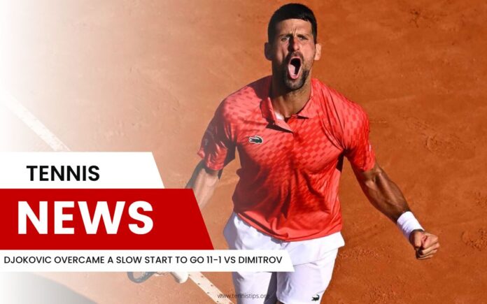 Djokovic, Dimitrov'a karşı 11-1'lik Yavaş Başlamayı Aştı Djokovic, Dimitrov'a karşı 11-1'lik Yavaş Başlamayı Aştı