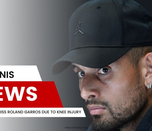 Kyrgios to Miss Roland Garros Due to Knee Injury