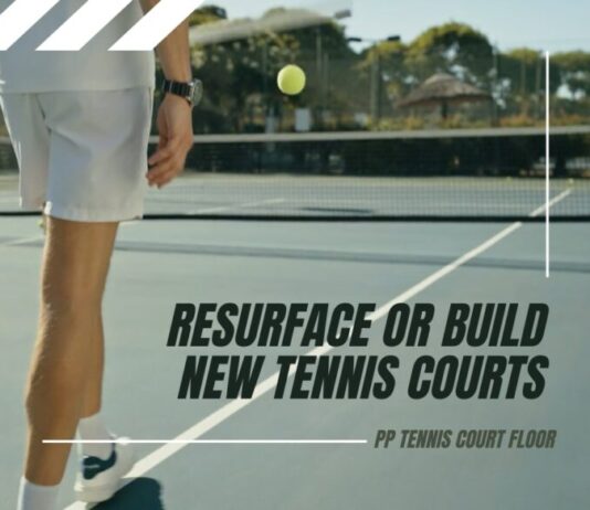 PP Tenis Kortu Zeminiyle Yeniden Yüzey Oluşturun veya Yeni Kortlar İnşa Edin