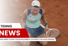 Swiatek espera lutar pelo título de Roland Garros apesar do problema de lesão
