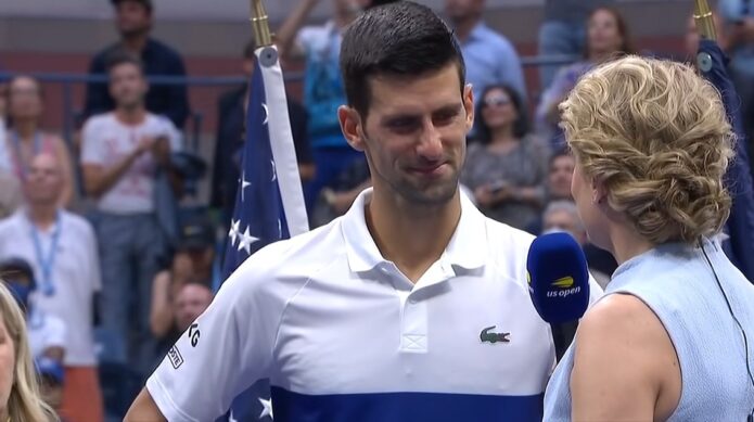 Entrevista en la cancha a Novak Djokovic